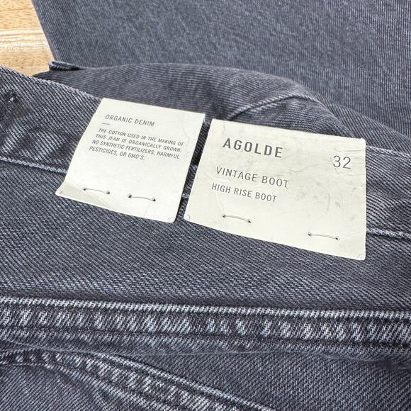 AGOLDE NWT Vintage Boot High Rise Jeans Vintage Wash Size 32 100% Organic Cotton - Picture 5 of 11